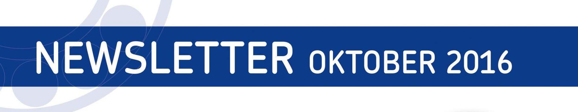 Newsletter Oktober 2016